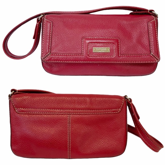 Kate Spade Vintage Bag in Deep Red Pebble Leather - Picture 3 of 16
